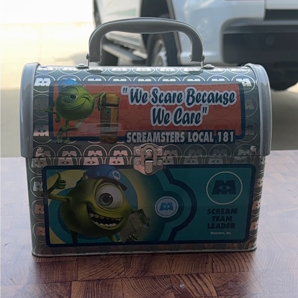 Vintage Monsters Inc. Metal Lunchbox with Handle